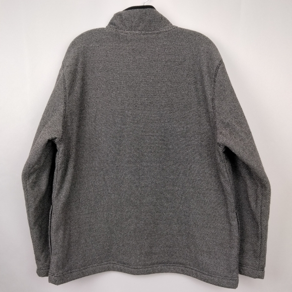 Orvis Quarter Zip Fleece Lined Pullover Sweater in Marled Grey Sz. Lg - Picture 7 of 10